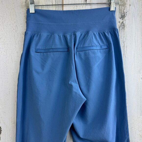 Athleta Nolita Slim Tapered Crop Pant Cottage Blue Pull-on Ankle Pants Size 2/P - Picture 4 of 9